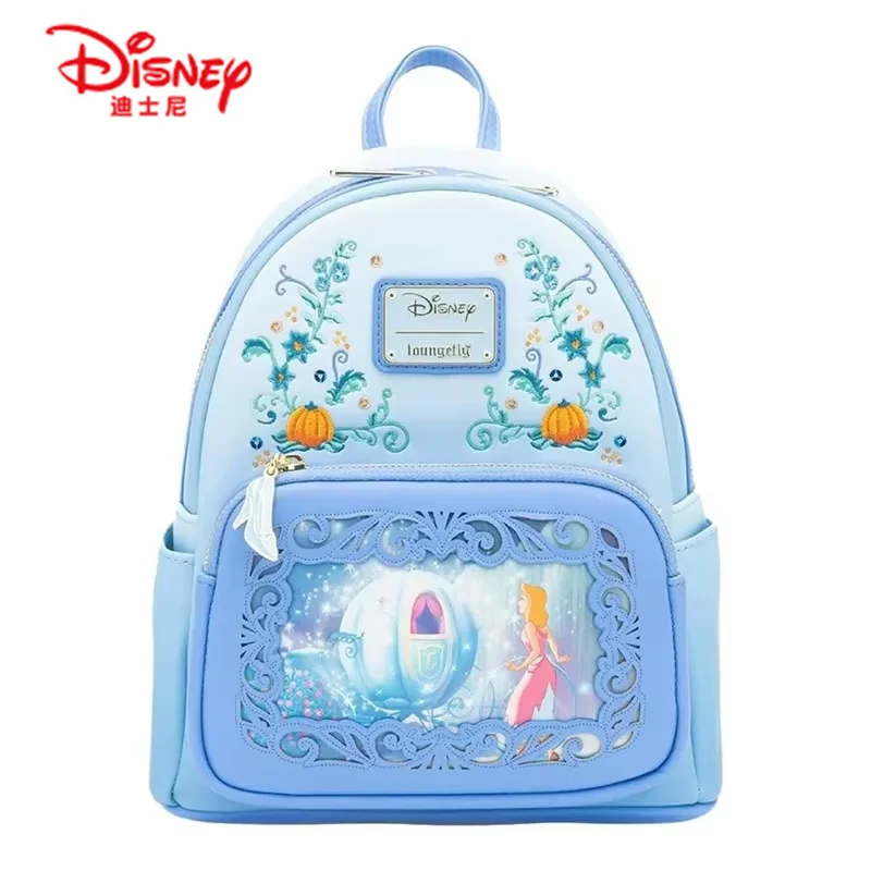Loungefly Disney Aschenputtel Cinderella Princess Dreams Pu Materiál Príležitostný batoh prekvapenie narodeninové darčeky pre dievčatá