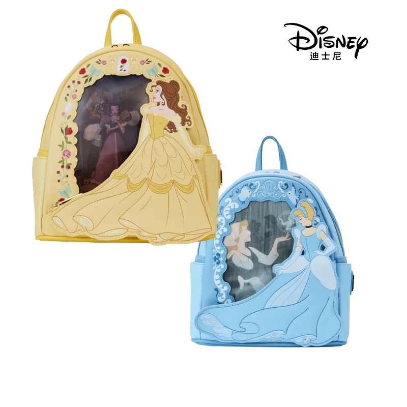 Loungefly Disney Beauty and Beast Backpack Popoluška princezná taška batoh Perspektíva Mini Kids Backpack dievča roztomilý batoh