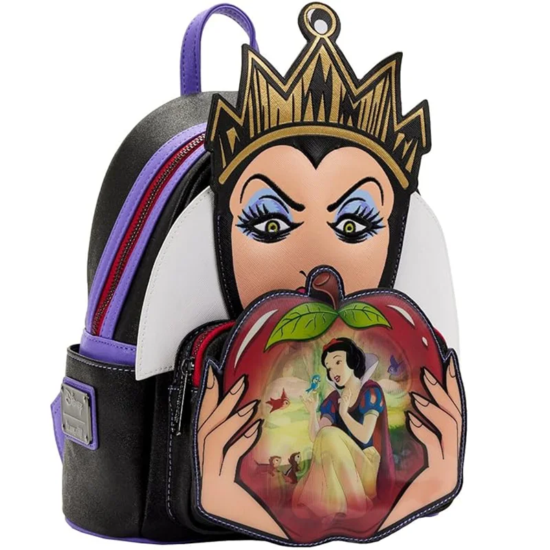 Loungefly Disney Evil Queen Dámska dámska taška s dvojitým popruhom jablko Snehulienka Študent Veľká kapacita Školská taška batohový darček