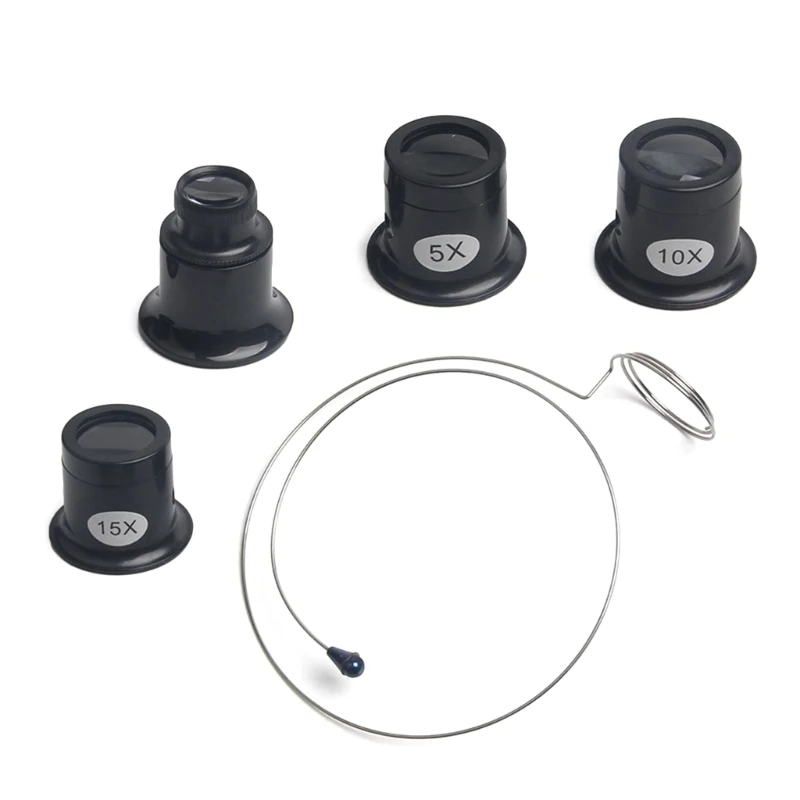Loupe Eyeglass Gildifiers Sada 4 Rôzne pevné sily Opravy WatchMaker Opravy
