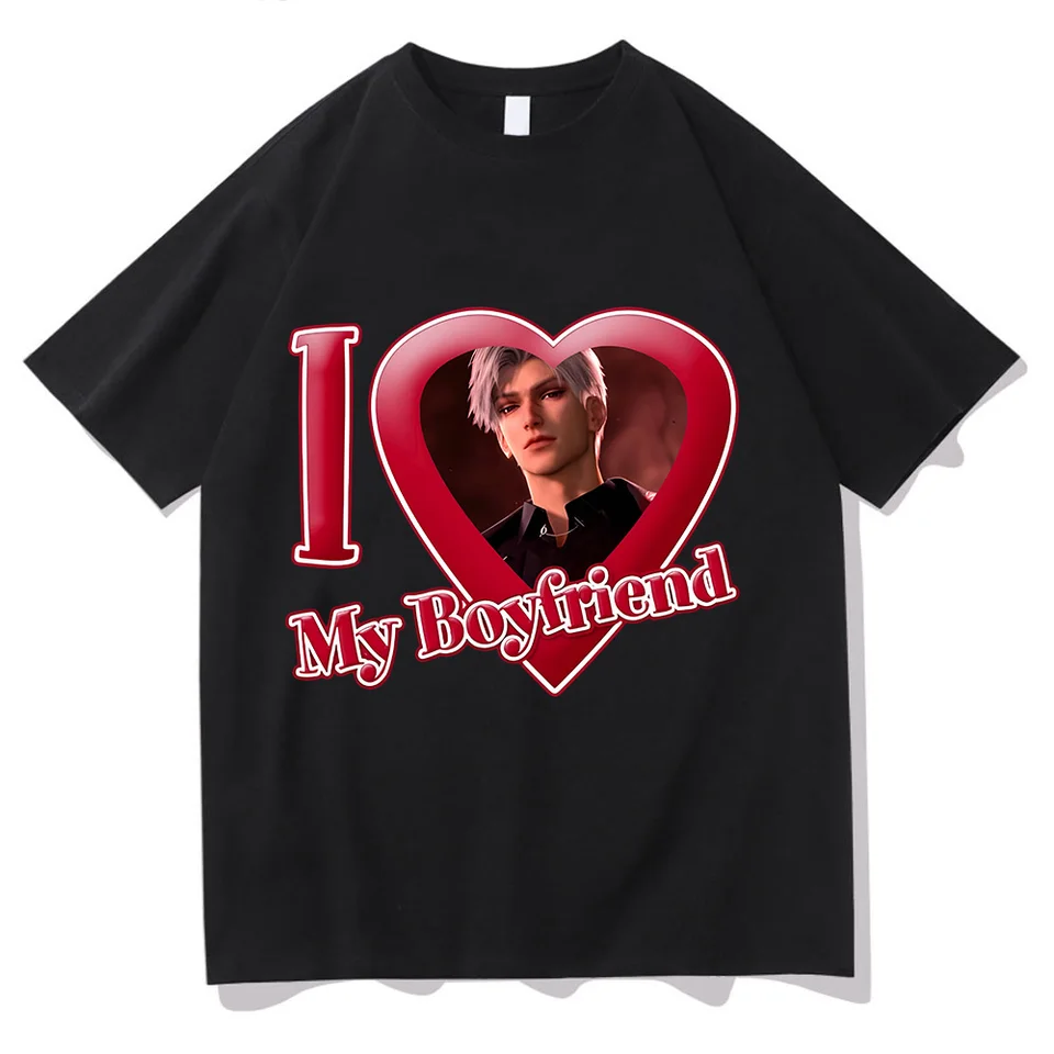 Love and Deepspace Sylus Tshirt I Love My Frajel Tops Tops Cotton Clothing Valentines Day Perfektné tričko Hot Game Fashion New Tee