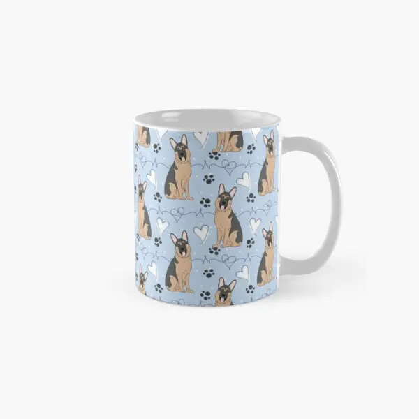 Love German Shepherd Black and Tan 1 C hrnček Obrázok Pityware Jednoduché fotografie Tlačené čajové darčeky šálka dizajn kávu rukoväť kolo
