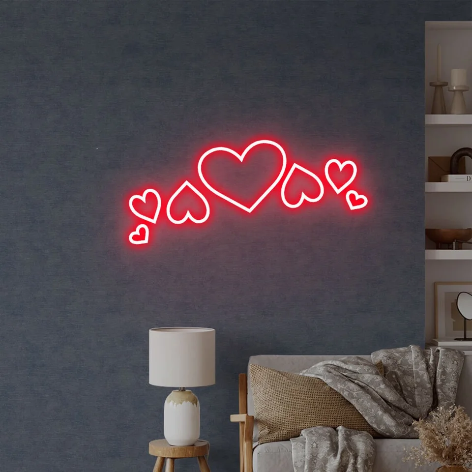 Love Heart neónové znamenie Melting Heart Wedding Wall Art Art Art zavesenie neónovej hernej izby spál