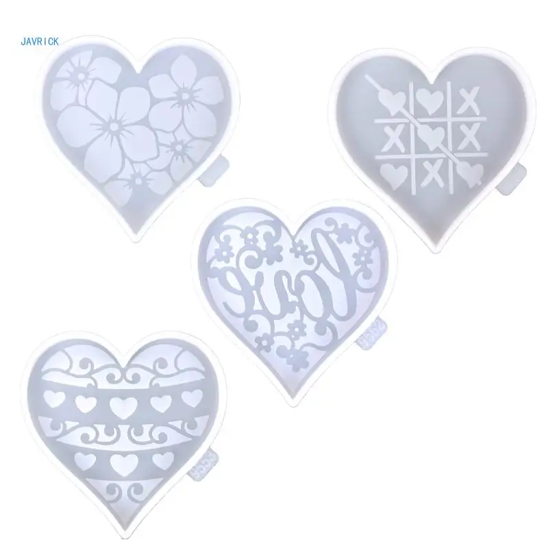 Love Heart Tray Fold Silikón Epoxidová živici Plemová pleseň používaná na výrobu umelých kusov tácky