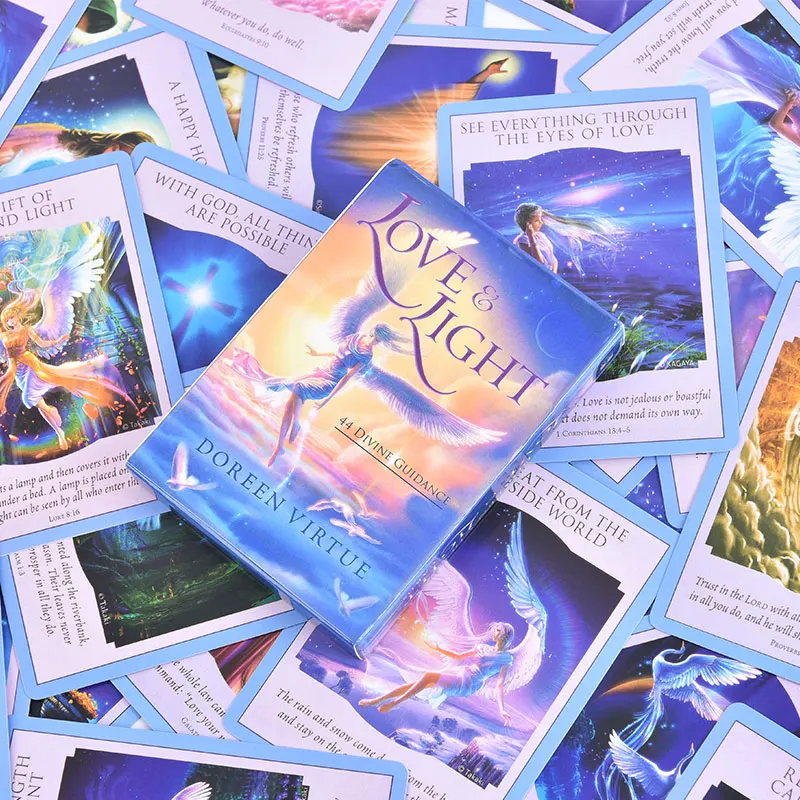 Love Light Božské usmernenie Oracle 44ks/Set English Tarot Card Set stolová hra