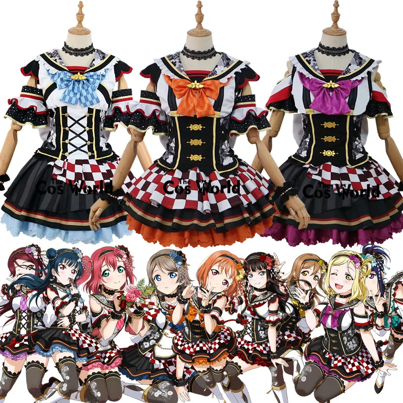 Love Live Sunshine Aqours Nový rok 9 znakov Takami Chika Ohara Mari Kurosawa Ruby Outfits Anime Prispôsobiť kostýmy Cosplay