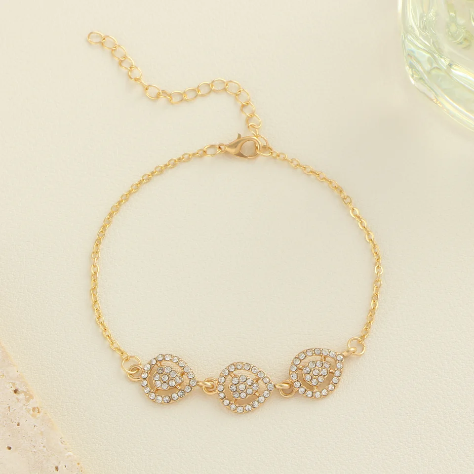 Love Water Drop Set zirkon Water Diamond Pendant pre ženské romantické kúzlo Zlatá letná plážová šperk