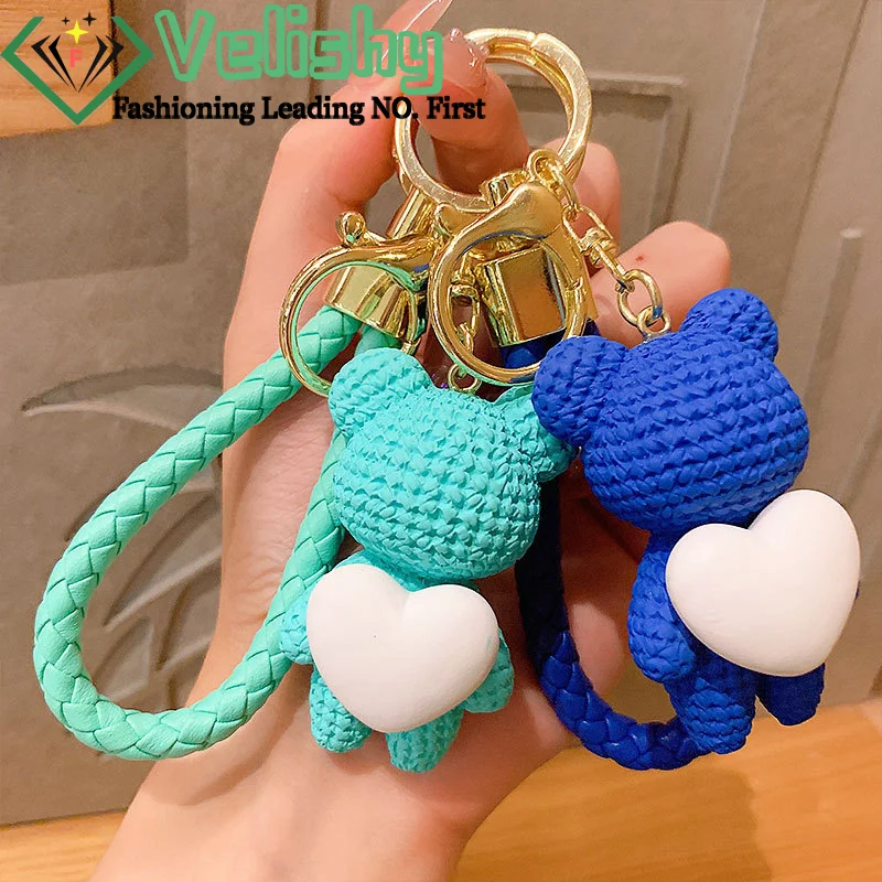 Loverly Runner Keychain Kim Hye Yoon Byeon Woo Seok Song Geon Hee Love Bear Run Away With Sun Jae On Piggyback pár kľúčových reťazcov