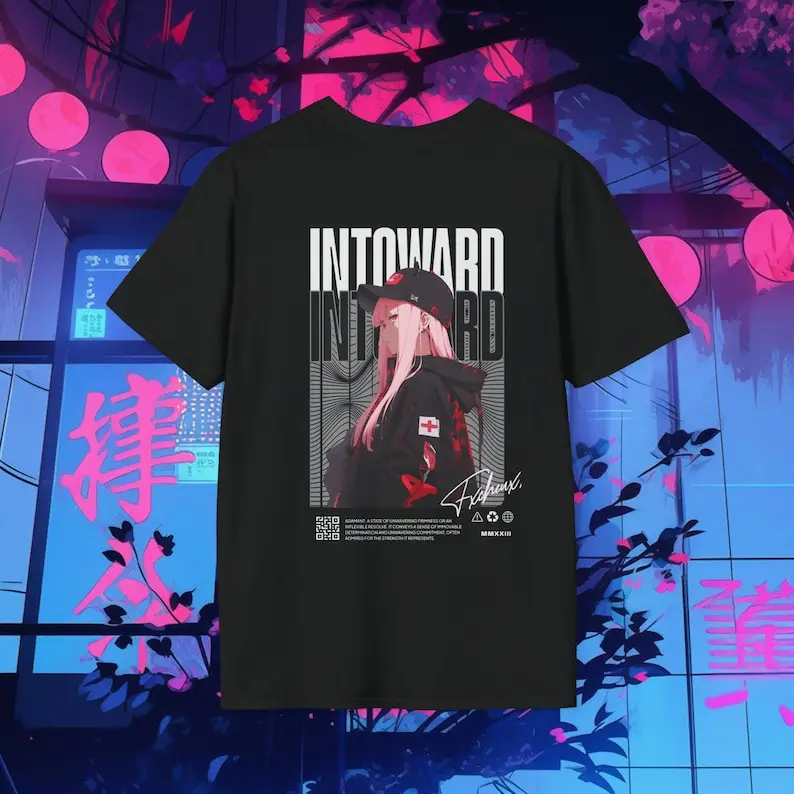 Lowkey Anime Girl tričko Kawaii oblečenie pastel Goth Estetic Grunge Apparel Japanese Streetwear Unisex s krátkym rukávom tričko s krátkym rukávom