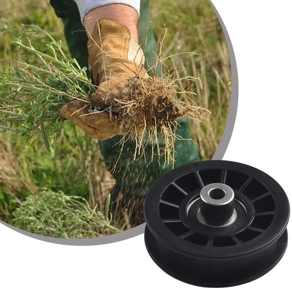 Ložisko kladka kolesa pre Poulan Garden Tool Tool Tractor Tractor Round Black Wheel Cable Arzn Mower Part Plat Idler Stroj na kladku kladky