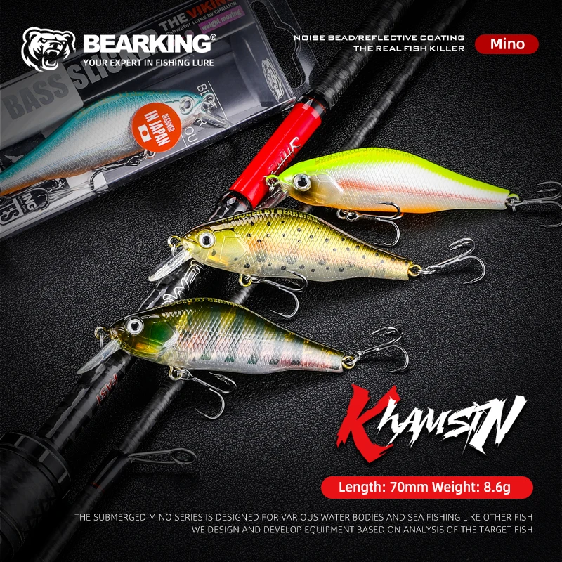 Ložisko Nový 70 mm 8,6 g volfrámového systému Rybárske návnady Minnow Wobbler Kvalitné rybárske náradie 10 farieb na výber z