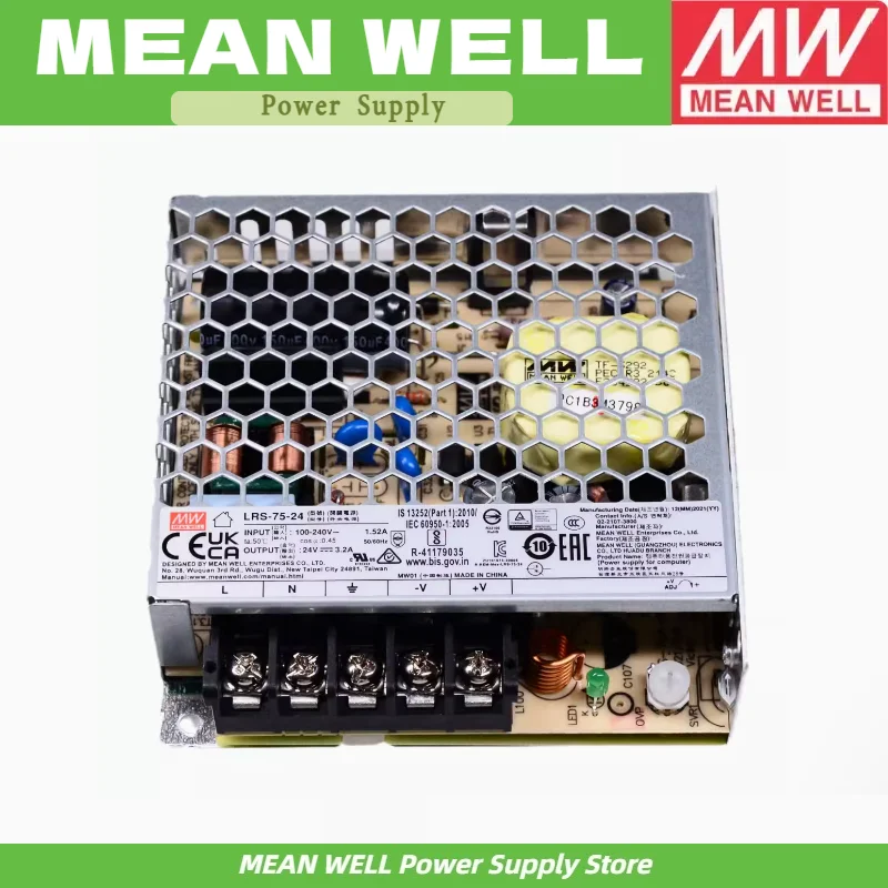 LRS-75 Series LRS-75-12 Priemer Well LRS 72W 12V 0 ~ 6a