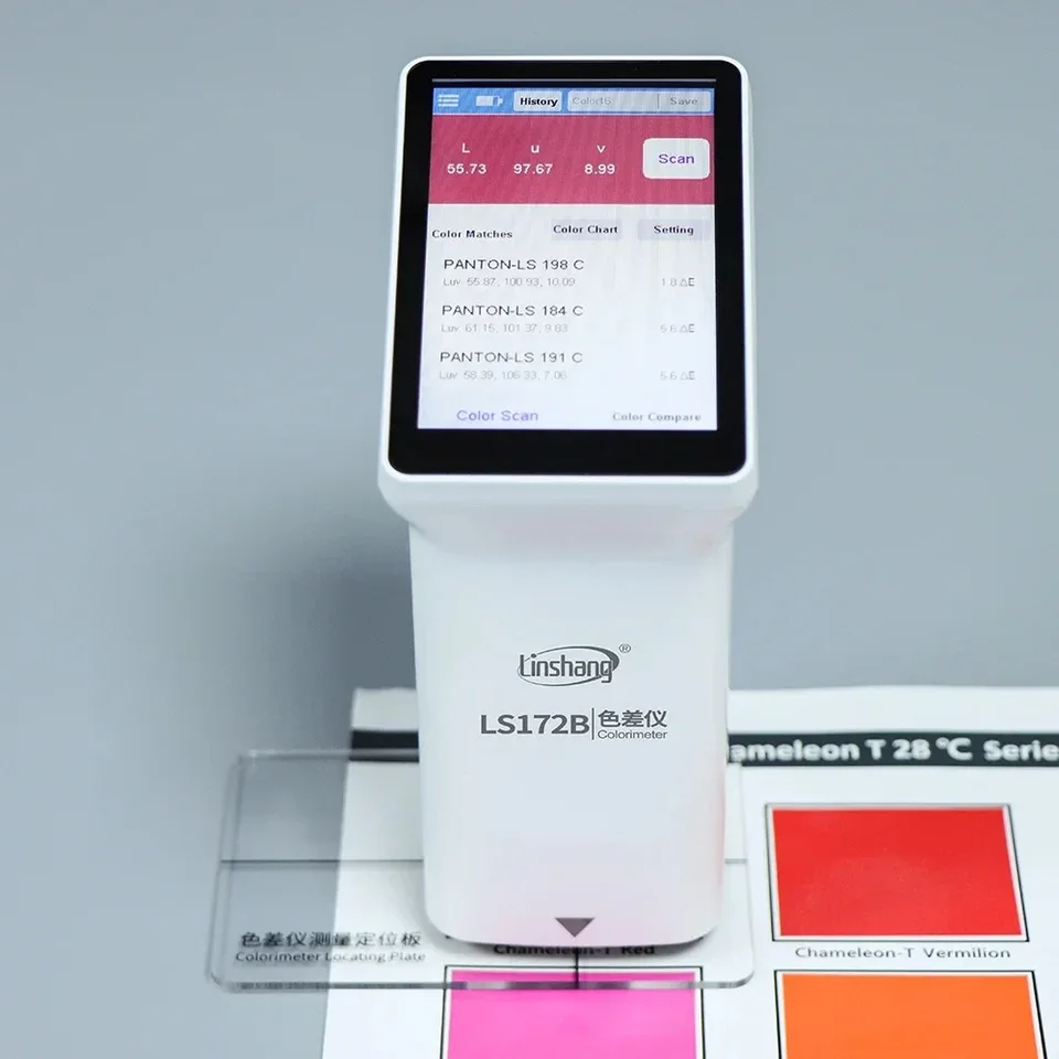 LS172 Colorimeter Farebný meter Colorimeters dotyková obrazovka ľahko použiteľná mobilná aplikácia Softvér pre auto maľovanie keramických potravín LS175