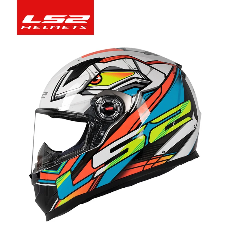 LS2 Full Face Motorcycle Helma Men Women Motokross Helma High-pevná ABS Shell ECE schválená Motocyklové príslušenstvo FF358