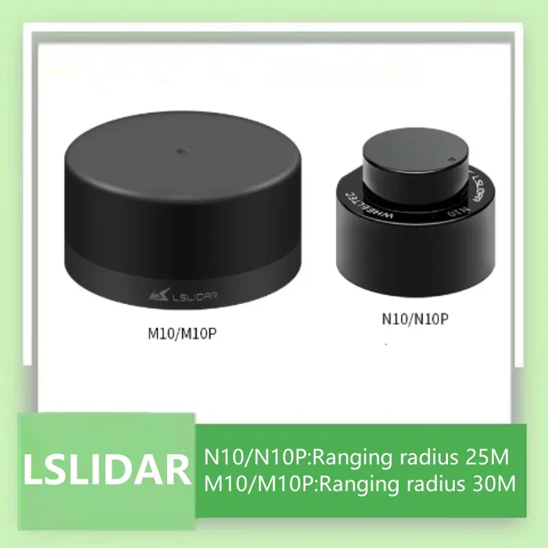 LSLIDAR N10 N10P M10 M10P M10P-PH LIDAR TOF 360 ° 25 m 30 m pre vonkajšie AGV robotické navigačné prekážky Podpora ROS1 ROS2