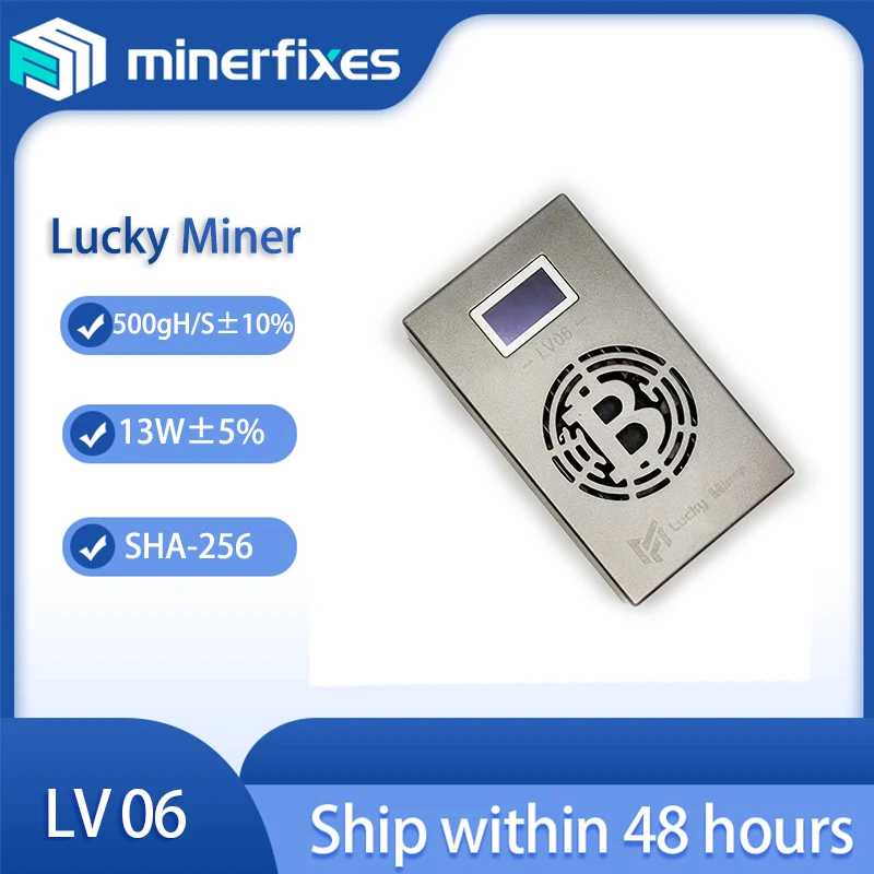 Lucky Miner LV06 BTC Solo Miner WiFi2.4g SHA-256 500GH/S BM1366