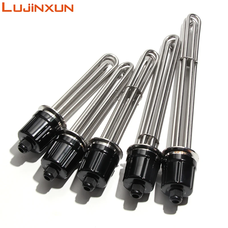 Lujinxun 2 palce Tri-Clamp Brewing Heating Element Sus304 3/4,5/6/9/12 kW ponorenia Vodo-tubulárny elektrický ohrievač 220V 380V 1PC
