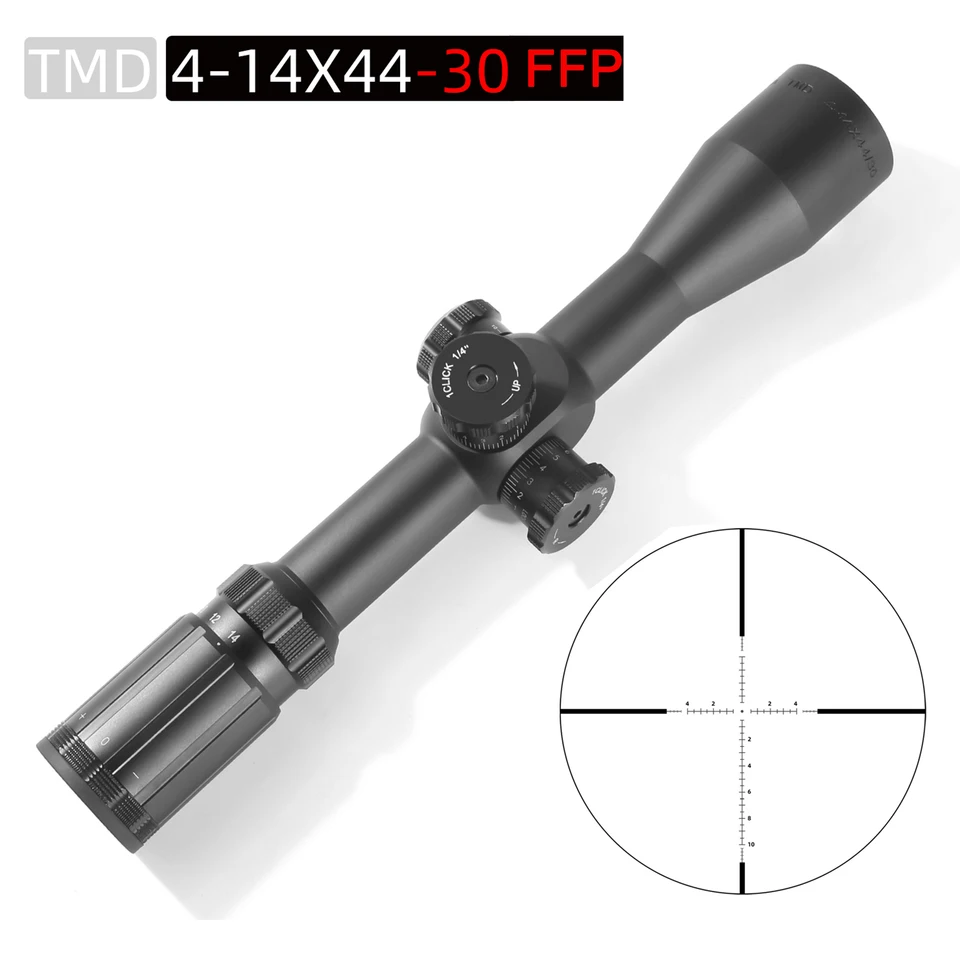 Luneta TMD 4-14x44 FFP Optics Tactical Rifle Scope Hunting First Focus Lunetty