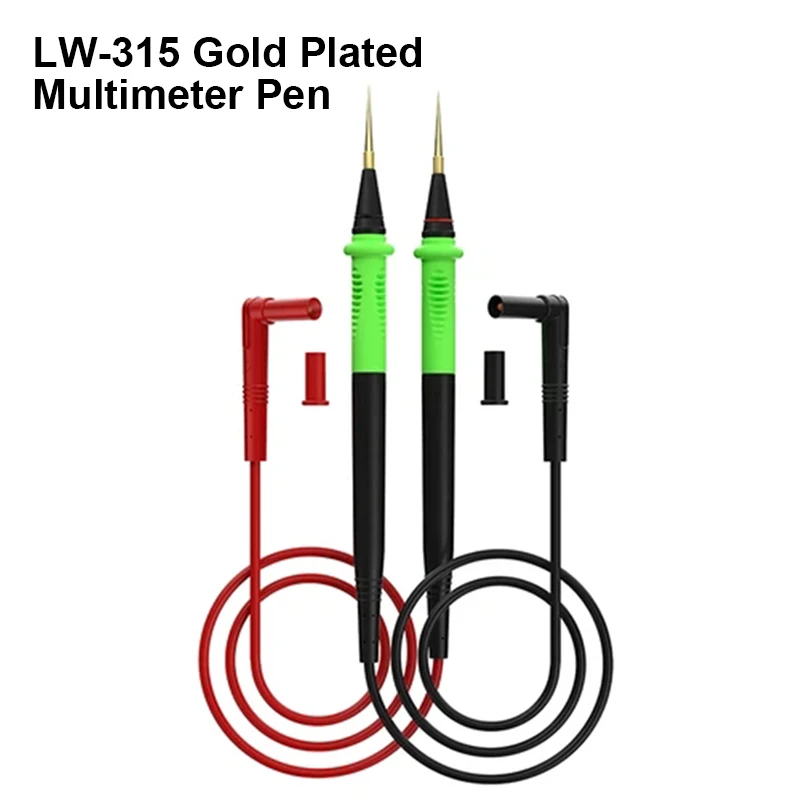 Luowei LW-315 ZLATNÉ Multimeterové multimeterové multimeterové testovacie olovo Olovo sondy Silikónové testovacie pero Pen s výmenou ihlovej sondy Nástroj