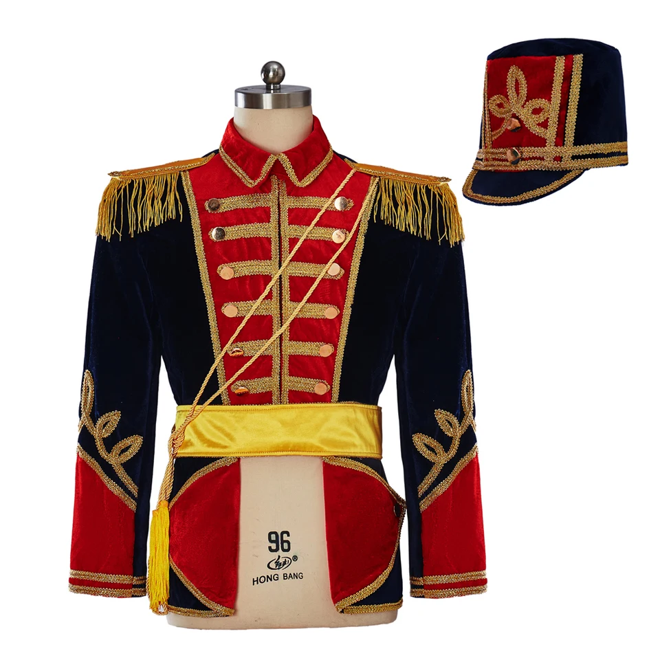 Luskáčik kostým Stredoveké kráľovské vojenské uniforma bunda Colonial smoking George Washington Regency bunda s klobúkom pre mužov