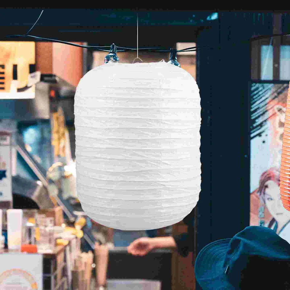 Luster origami lampa papierová lampa biele oválne lucerny železo na maľovanie domácich majstrov
