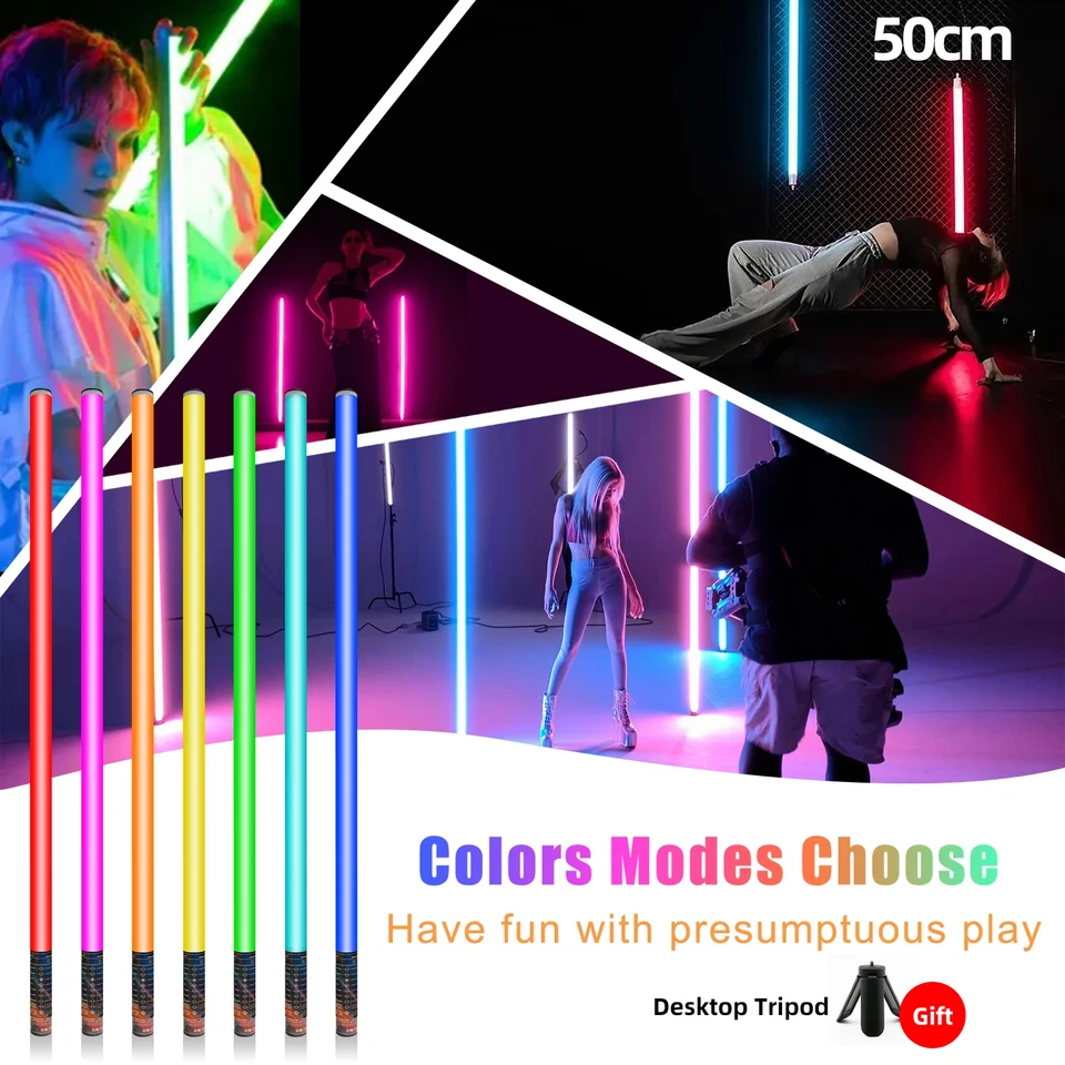 LUXCEO Mood1/Mood 1s 85 cm LED RGB Svetelná palica Farebné atmosféru Light Light Fotografovanie osvetlenie pre auto