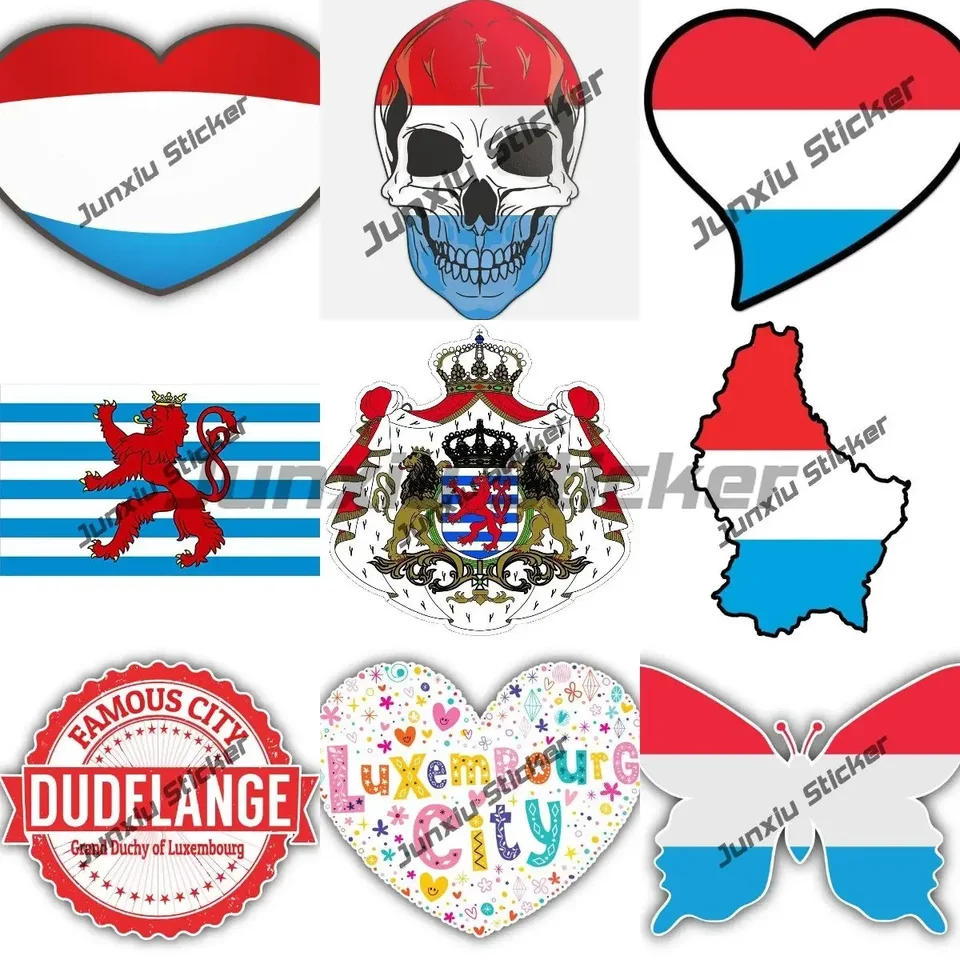 Luxemburgéri nálepky na nálepku Arms Luxembourg Flag Lux Centimeters Self Adhesive Vinyl Oumal Can Camper Bumper Laptop Doplnky