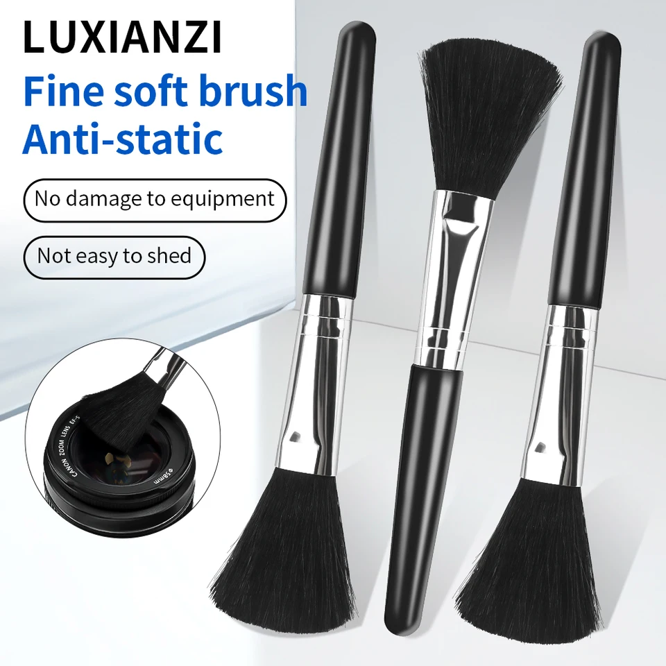 Luxianzi Ant-Static Brush Double Head Brush na čistenie opravy práce ESD bezpečné pre mobilný telefón Tablet pre základné dosky DPS BGA IC IC
