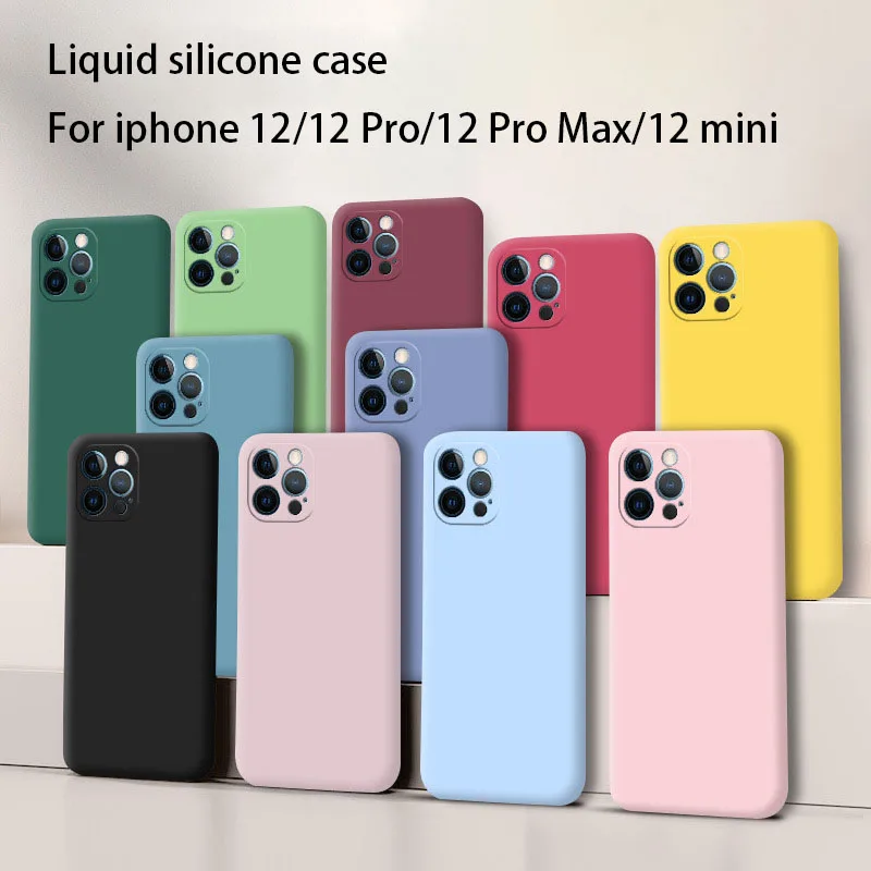 Luxus pre iPhone 12 Pro Max Fundas Pôvodný puzdro pre iPhone 12 Mini Shockproof Silikr Protective Cover iPhone12 Pro Max Case