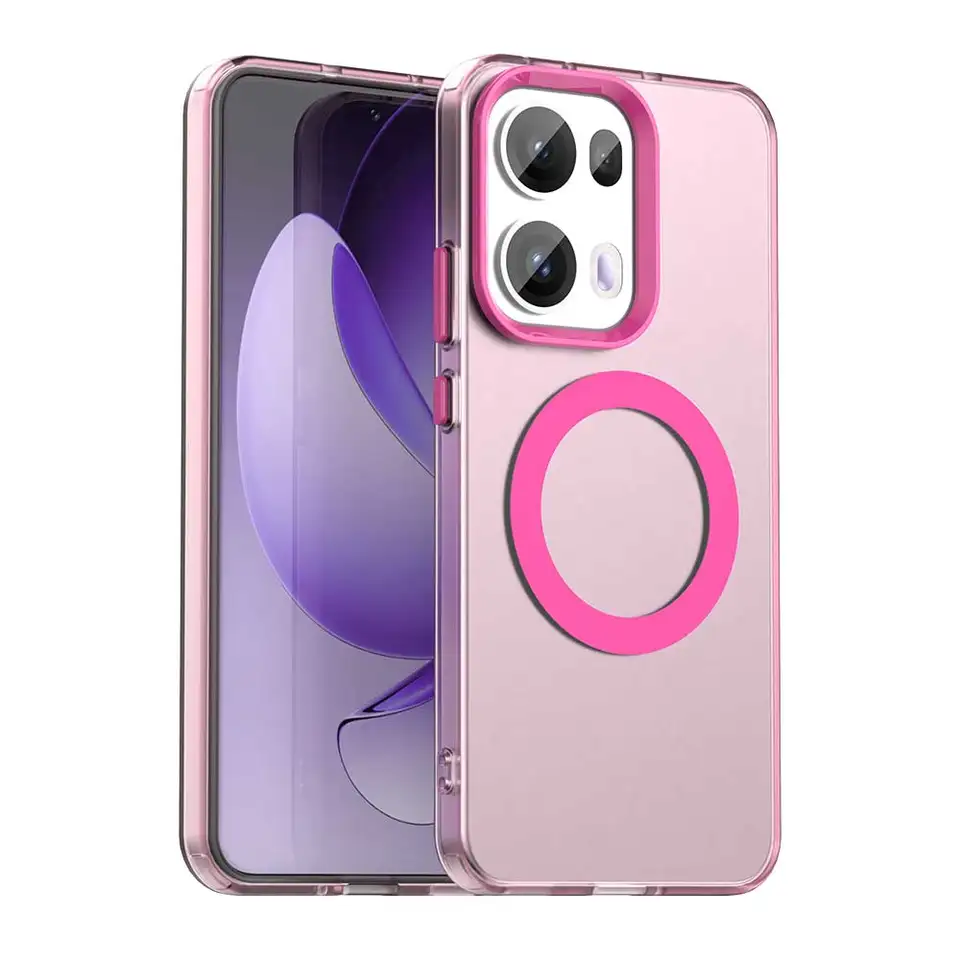 Luxus pre Oppo Reno13 Pro Case Case Magsafe Wireless Cover pre magnetickú matnú pokožku Reno13 Feel Hard Acryl Capa