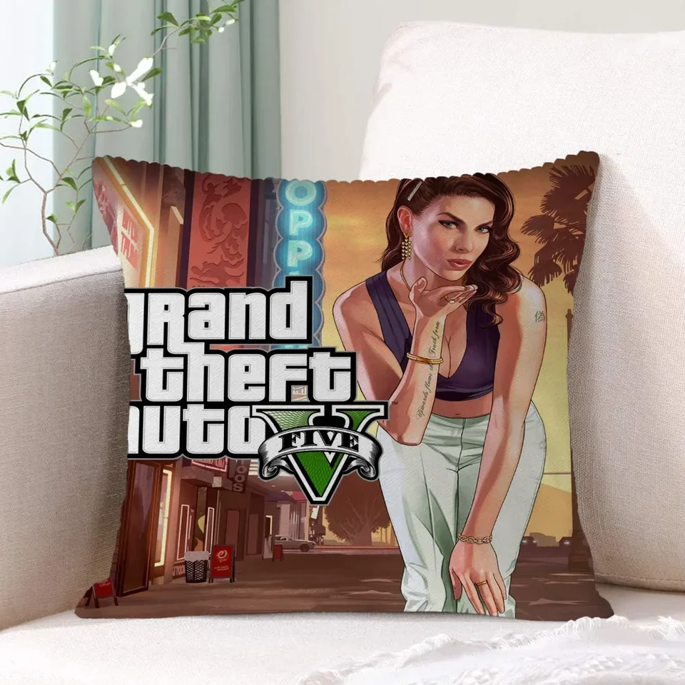Luxusná dekorácia obývacej izby GTA vankúšový kryt 50x50 dekoratívne vankúše Pilow pokrýva prispôsobený darčekový domáci vankúš 45x45 darček