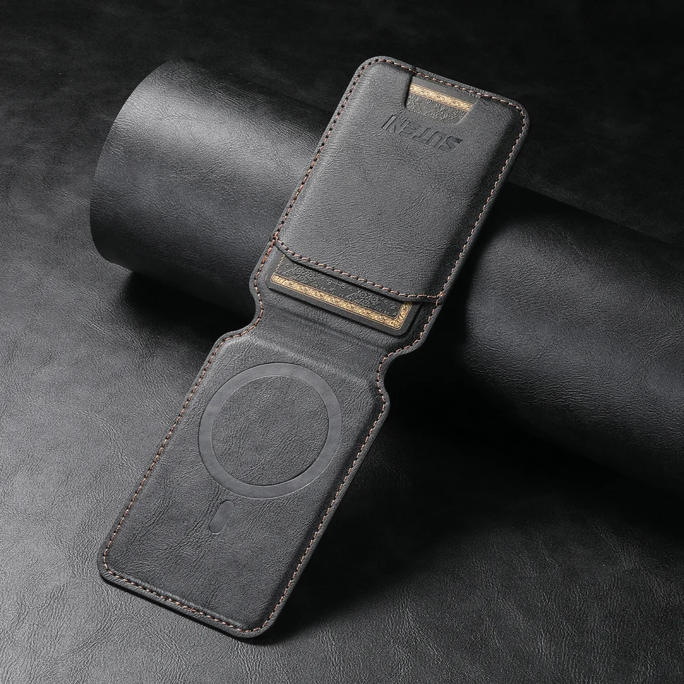 Luxusná kožená magnetická karta Držiteľ pre iPhone 12 11 13 15 14 Pro Max 14 15 15Plus Magsafe mobilný telefón Kreditná karta Puzdro