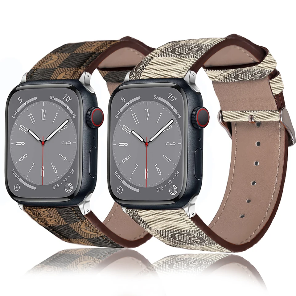 Luxusná kožená remienok pre Apple Watch Band 44 mm 45 mm 49 mm 42 mm dizajnérový náramok 38 mm 41 mm 41 mm hodinky Iwatch Ultra 8 7 6 5 SE