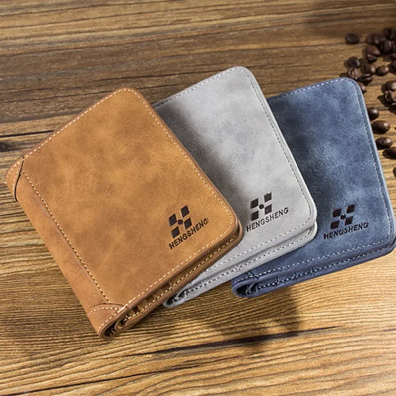 Luxusná pánska peňaženka Koža Billfold Slim Hipster Cowhide Kreditná karta/ID Držitelia vložky mince kabelky Business skladacia peňaženka