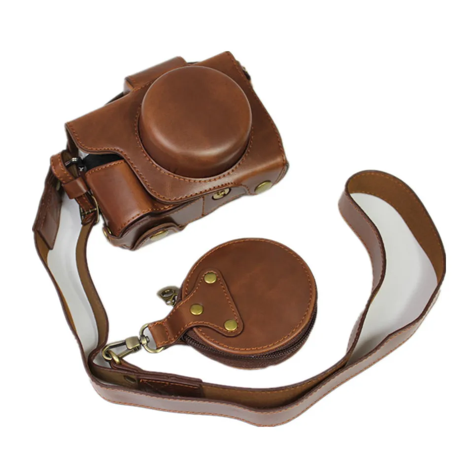 Luxusná verzia Pu Leather Camera Bag puzdro pre Olympus EM10 Mark II III IV EM10III EM10IV EM5II EPL7 EPL8 EPL9 EPL10 PEN-F-F