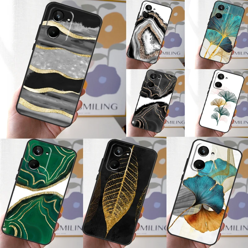 Luxusná zlatá fóliová fólia pre Realme GT NEO 5 6 9 10 11 12 Pro Plus C11 C25 C21Y C31 C33 C35 C51 C53 C55 C67 C30 Case