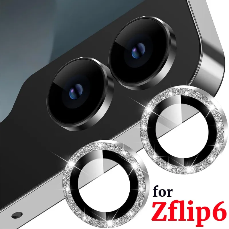 Luxusné chrániče diamantovej kamery pre Samsung Galaxy Z Flip 6 Flip6 Temperované sklenené sklenené fotoaparát Film Filmový kryt pre Z Flip 6