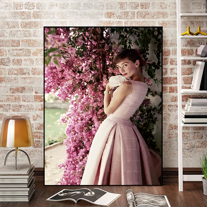 Luxusné domáce dekorácie Audrey Hepburn Dekoratívne obrazy klasické filmové dekoratívne obrázky pre obývaciu izbu Vintage plagát Wall