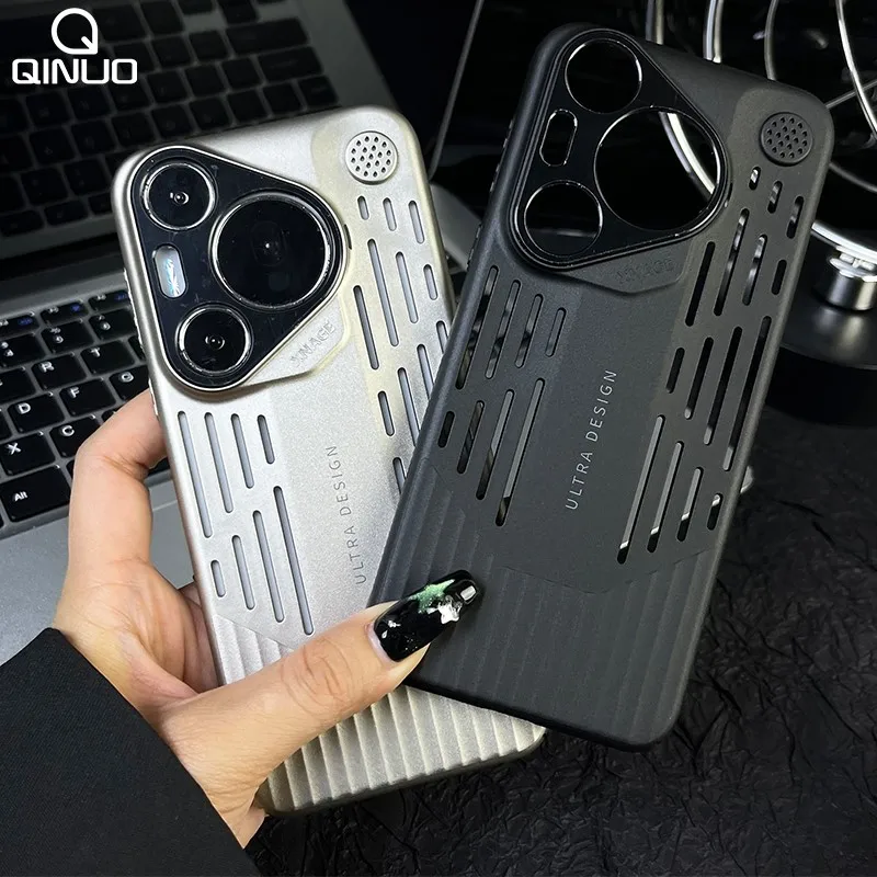 Luxusné duté kovové brnenie Priedušné puzdro pre Huawei Pura 70 Mate 60 Pro P70ultra mate60rs tepelný rozptyl kryt fonda