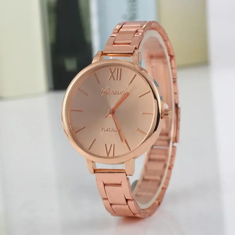 Luxusné dámy hodinky zlaté hodinky pre ženy zlaté hodiny ženské šaty okrúhle kremenné náramkové hodinky relógio feminino tendencia de mujer