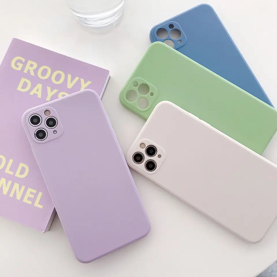 Luxusné fondy Shock odolné voči silikónovým štvorcovým puzdrom pre iPhone 12 11 13 Pro Max xs x na iPhone XR 6 6S 7 8 Plus Soft Cover