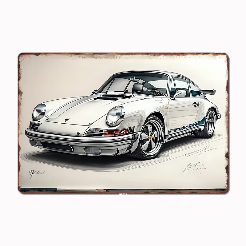 Luxusné klasické auto Classic 0911 Car Metal Sign Plagát Garážová izba dekor automobil Club Custom Tin Vintage Home Decor