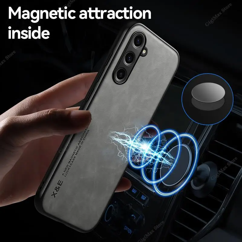 Luxusné kožené magnetické puzdro pre Samsung S24 S23 S22 S21 S20 Ultra Plus 5G Cover pre Samsung S23 S21 S20 FE FONA FINDA CASE