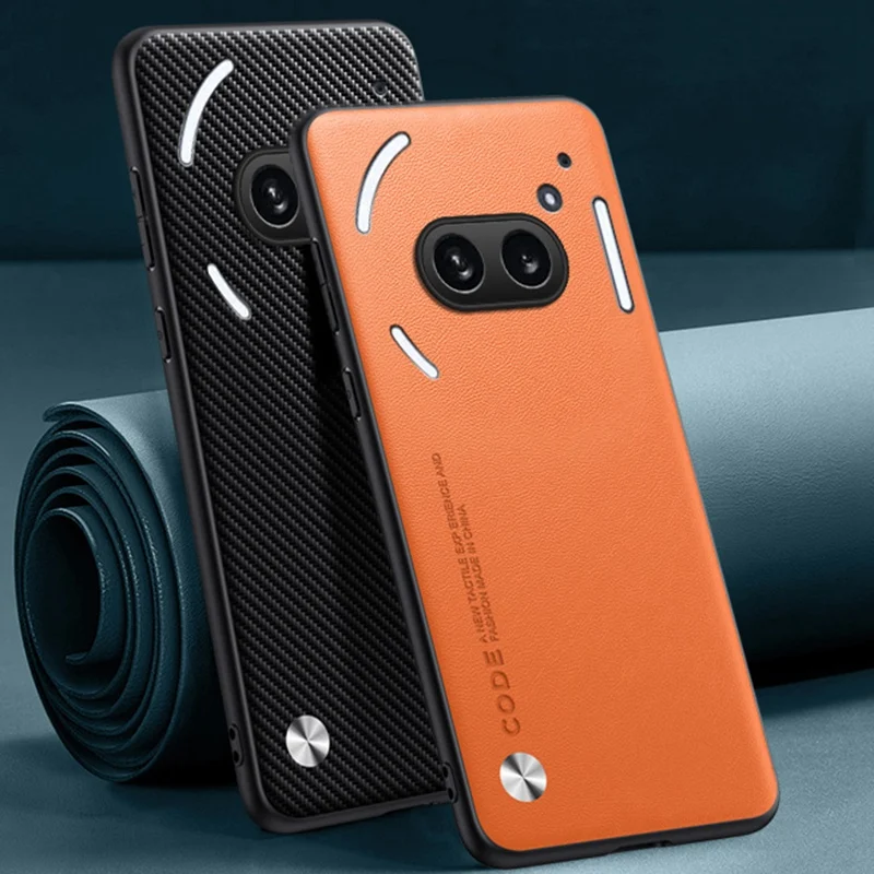 Luxusné kožené puzdro pre nič pre nič za telefón 2A Phone2A zadný kryt matný silikónový šok odolný voči úplnému ochrannému puzdru Coque Coque