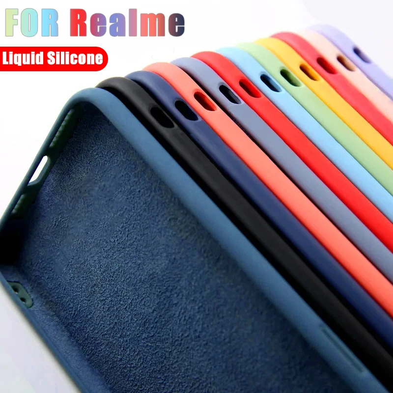 Luxusné originálne tekuté silikónové puzdro pre Realme 10 11 Pro C55 Puzdrá telefónu pre Realme GT Neo 5