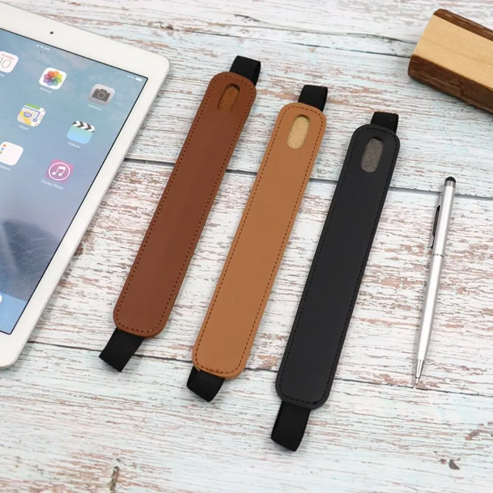 Luxusné pero tašku Pu Kožená elastická spona držiak na ceruzku Cent Cover viac farieb ľahké prepravu dotykového krytu pero