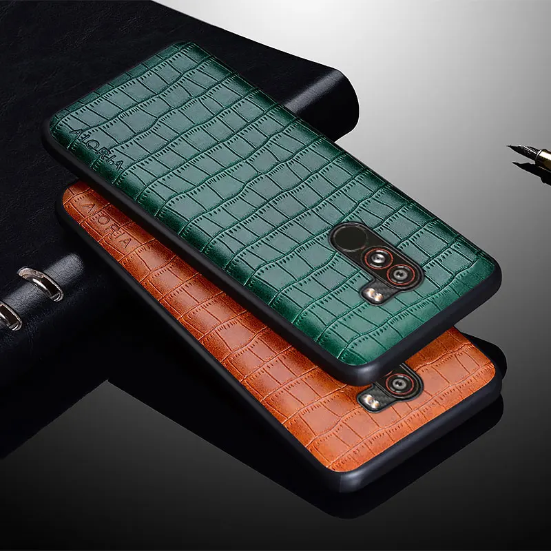 Luxusné puzdro Krokodílovej kože pre Xiaomi Poco F1 Premium Soft TPU Slim Fit Ochranný zadný kryt pre puzdro na telefón F1 POCOPHONE F1