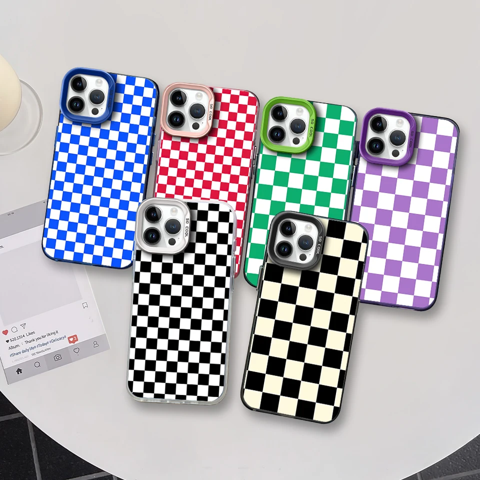Luxusné puzdro na módny telefón pre iPhone 16 12 13 14 15 11 Max Pro Plus laser IMD farebná škrupina
