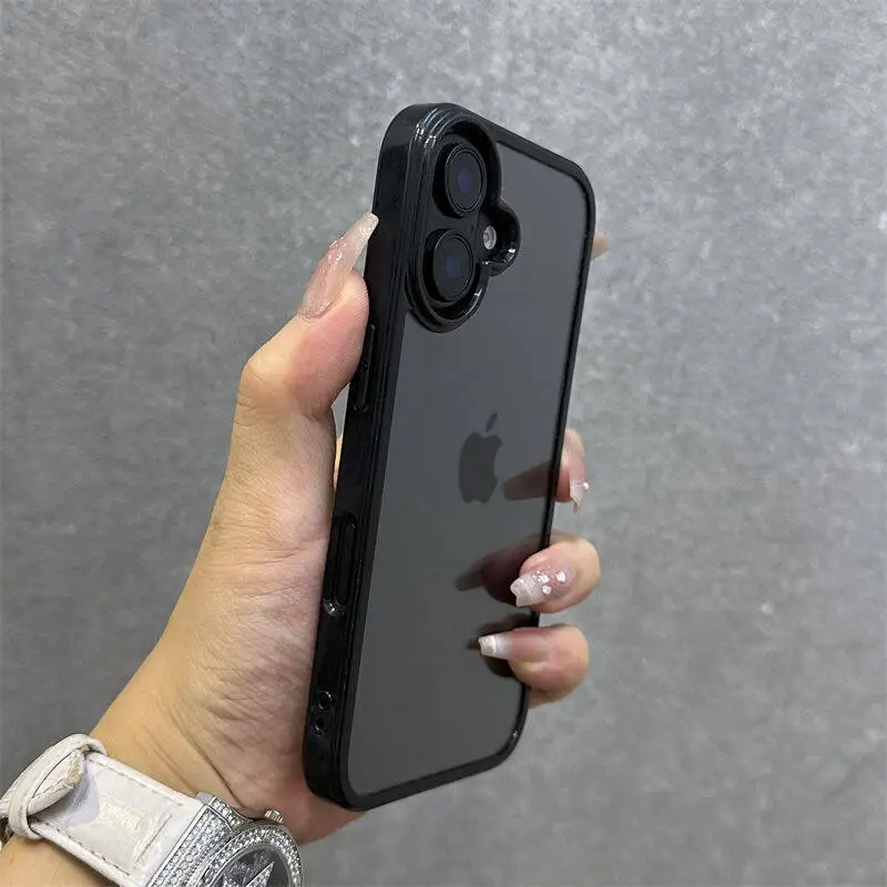 Luxusné puzdro na nárazník s cukrovinkami pre iPhone 16 15 14 13 Mini 12 11 Pro Max xr xs x 7 8 plus SE2 Priehľadný nárazový nepriestrelný kryt