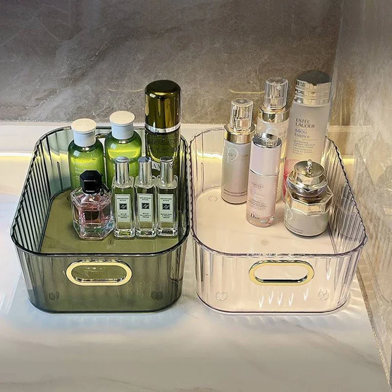 Luxusné skladovacie skrinky pre stolné počítače Ženy Organizátor úložného priestoru Domov Sundries Organizácia puzdier Cosmet Hold Box Kúpeľňa Kúpeľňa